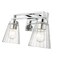 Z-Lite Lyna Vanity, 2-Light, 16 In.W x 6.5 In.L x 9 In.H, Chrome /Clear 823-2V-CH - alternate 4